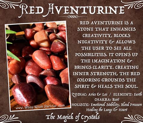 red aventurine stone healing properties